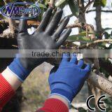 NMSAFETY 13 Gauge Safety Gloves Navy Blue Nylon Knitted Liner pu Glove ce 4131 thumbnail-1