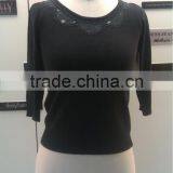 Black Long Sleeve 2013 New Design Fashion Garment Lady Sweater thumbnail-1