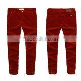 2015 Latest Design Apparel Clothing Manufacturer Top Fashion Casual Smart Slim Fit Women's Corduroy Pants thumbnail-4