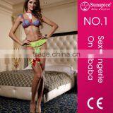 New Arrival Blue Color Garter Belt Lingerie Sexy Hot Transparent thumbnail-1
