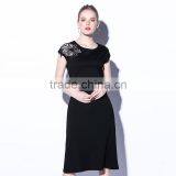 Laser Cut Dress Women Layered Top Keyhole Back With Hook And Eye And Dry Clean Formal Dress In Wholesale Price thumbnail-4