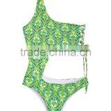 Ladies Fashion Big Cut Out One-piece Swimwear thumbnail-4