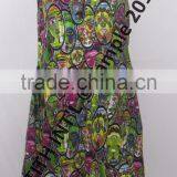 Sleeveless Round Neck Printed Cotton Ladies Dress thumbnail-4