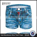 MGOO Hot Sale Mens Jeans Print Boxer Underwear Young Boy Boxer Fitting Sexy Male Boxer thumbnail-1