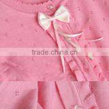 Namely Trendy Lastest Bow Ruffle Babies Girls Crochet Knit Sweater thumbnail-4