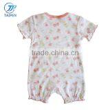 Latest Summer Newborn Baby Clothes Designs Ruffle Sleeve Baby Girls Romper With Follwers Printting thumbnail-2