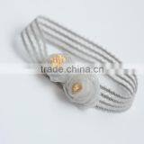 S17171A Cute Baby Pink Soft Cotton Flower Hairbands thumbnail-2