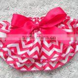 2014girls Hot Shorts Baby Diaper Covers Satin Chevron Baby Bloomers Wholesale Kids Chevron Cotton Nappy Cover With Ruffles thumbnail-1