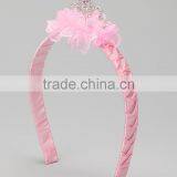 Newest Light Pink Girls Headband Cute Hair Hoop With Tiara Fancy Kids Hair Band HA90423-26 thumbnail-1