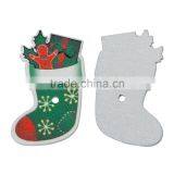 Sock Snowflake Buttons,Red & Green Christmas 2 Holes Wood Buttons thumbnail-3