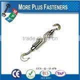 Made In Taiwan Galvanized Eye and Eye or Hook and Eye Turnbuckles Barrel Strainers or Tensioners DIN 1480 thumbnail-6