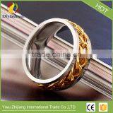 Fashion Stainless Steel Three Color Rotating Chain Ring Can Adjustable thumbnail-5