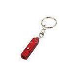PVC, METAL Material ODM Red Color Mini LED Flashlight Keyring for Promotional Gifts