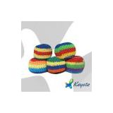 Knitted hacky sack