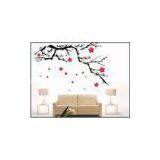 Milk White Plum Blossom Nature Custom Wall Decals / Modern Wall Decals For Bed Room Decotation