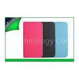 Pink ZTE Mobile Phone Protective Cases / Covers With Card Slot / Embossed Logo