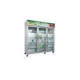 Commercial Three Door Chilled Display Unit , 1500l Serve Over Display Fridge