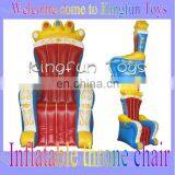 2013 New arrival inflatable throne king chair for festival