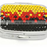 Yiwu Factory New Supply Metal pill box wholsale decorative pill box crystal pill box