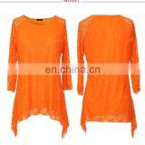 Tailor-Cut Bottom Lace Mesh Women Summer Tunic Short Dress