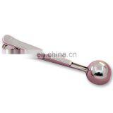 Hot Sale Low Price High Quality Stainless Steel Fruit Balls Ice Cream Spoon With Clip thumbnail-2