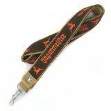 Custom PU Leather High Quality Medal Lanyard Microfiber Strap With Embroidery Logo thumbnail-1