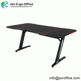 Ergonomic Gaming Desk w/ RGB Light Gaming Workstation Desk thumbnail-3