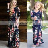 New Arrival Floral PRINT Mother Daughter Matching Dress Family Matching Clothing Dress (this Link for MOM) thumbnail-3