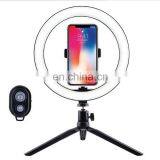 10" 26 cm Video Live Photography Photo Led Desktop Ring Light With Tripod Stand Phone Holder thumbnail-3