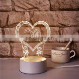 Decoration Switch Control Customized Acrylic Night Light Bedroom for Kids 3d Led Night Lamp thumbnail-2