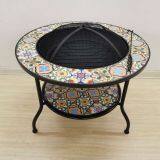 Outdoor Metal Brazier Square Table Firepit Garden Patio Heater/BBQ/Ice Pit With Waterproof Cover (Fire Pit & Grill) thumbnail-5