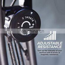 Folding Indoor Exercise Bike With Arm Resistance Bands and Heart Monitor Perfect Home Exercise Machine thumbnail-5