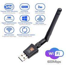 Mini 600Mbps USB Wifi Adapter 5.8GHz+2.4GHz USB2.0 Receiver Wireless Network Card Lan Wi-Fi High Speed Antenna thumbnail-3