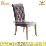 WorkWell high quality modern good fabric dining chairs with Rubber wood legs Kw-D4215-2