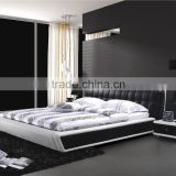 2016Cozy Soft Leather Bed Bedroom furniture Modern Bed Design