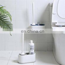 оптовая продажа 2 в 1 держателя для туалетной щетки, пластиковая туалетная щетка для мытья чаши, изготовитель держателя для туалетной щетки из нержавеющей стали thumbnail-2