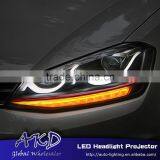 AKD Car Styling for VW Golf 7 LED Headlights C-Type 2013-2014 LED Head Lamp Projector Bi Xenon Hid H7 thumbnail-3