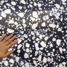 Soulscrafts White Marble Chips Concrete Black Big Slab Terrazzo Flooring thumbnail-4