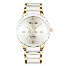 TEVISE T845GS Men Fashion Luxury Stainless Steel Quartz Wrist Watches Casual Auto Date Calendar Brand Mens Watches