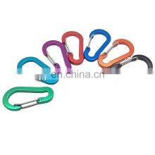 Wholesale Colorful 62 mm D Shape Aluminum Hook Carabiner Clip Keychain Climbing Carabiner For Camping Hiking Outdoor Accessories thumbnail-3