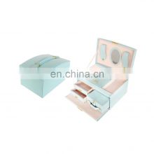 New Design  Light Blue Leather Jewelry Gift Box For Wholesale