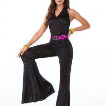 Woman 70s Retro Hippie Disco Hippie Costume Halloween Party Carnival Hippies Cosplay Fancy Dress thumbnail-2