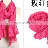 Cheap Voile Polyester Solid Color Lady Scarf thumbnail-2