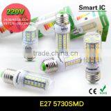 2015 Full NEW LED Lamp E27 SMD 5730 Led Corn Bulb 220V Chandelier LEDs Candle Light Spotlight 24/36/48/56/69/72/81/89Leds thumbnail-1