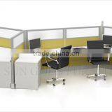 Modern 120 Degree 6 Person Office Workstation With Partition Wall (SZ-WSB311)