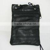 Cow Leather Passport Holder Card Holder Neck Pouch Wallet for Travel thumbnail-4