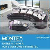 Bordeaux Natural Half Moon Leather Sofa thumbnail-3