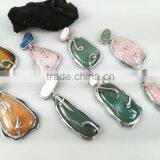 Mom Necklace , Teething Baby, Unisex Pendant Brilliant Oval Cut thumbnail-1