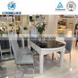 Contemporary Furniture Luxury Marble Table Top Wooden Dining Table thumbnail-1