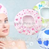 factory promotion shower cap custom shower hat for hotel microfiber and eva